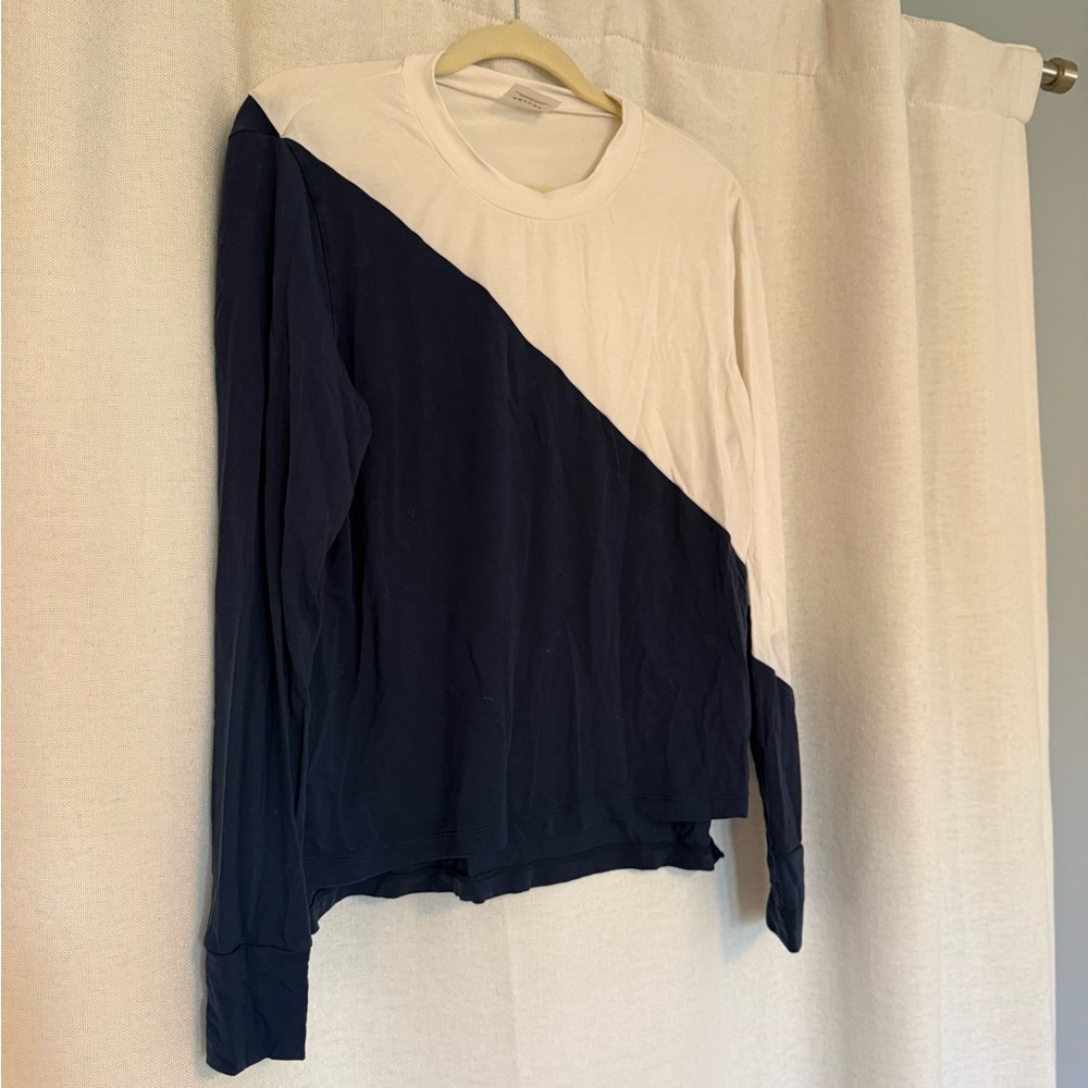 Summersalt Cream and White Long Sleeve Top